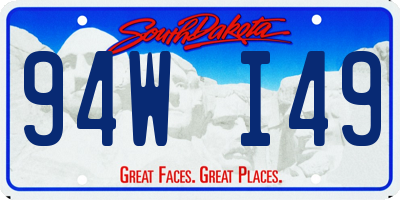 SD license plate 94WI49