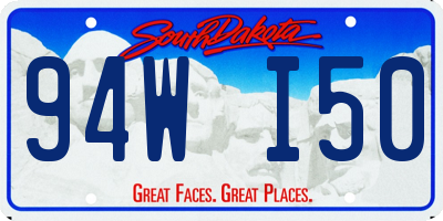 SD license plate 94WI50