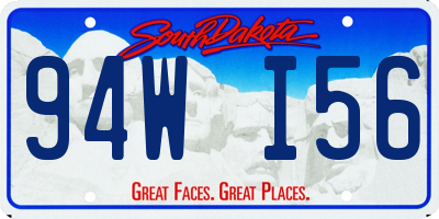 SD license plate 94WI56