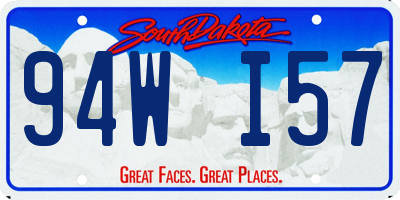 SD license plate 94WI57