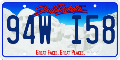 SD license plate 94WI58