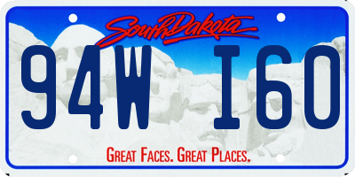 SD license plate 94WI60