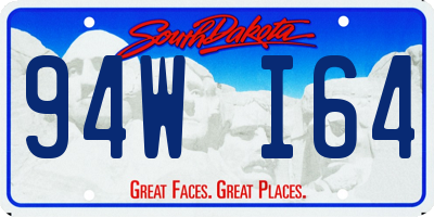 SD license plate 94WI64