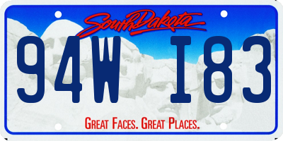 SD license plate 94WI83
