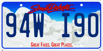 SD license plate 94WI90