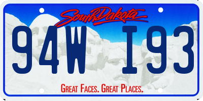 SD license plate 94WI93
