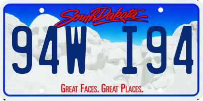 SD license plate 94WI94