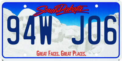 SD license plate 94WJ06