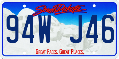 SD license plate 94WJ46