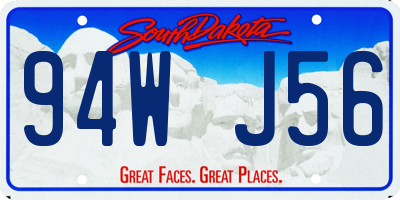 SD license plate 94WJ56