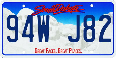 SD license plate 94WJ82