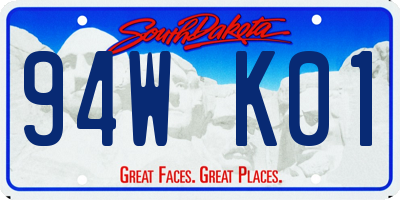 SD license plate 94WK01