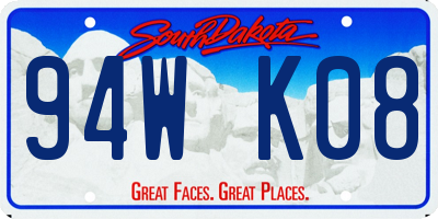 SD license plate 94WK08