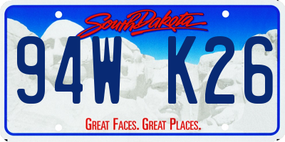 SD license plate 94WK26