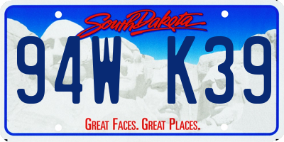 SD license plate 94WK39