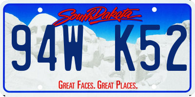 SD license plate 94WK52