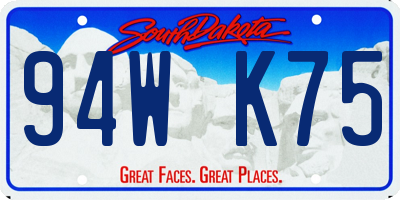 SD license plate 94WK75