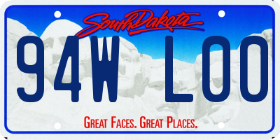 SD license plate 94WL00