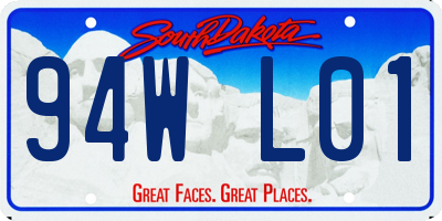 SD license plate 94WL01