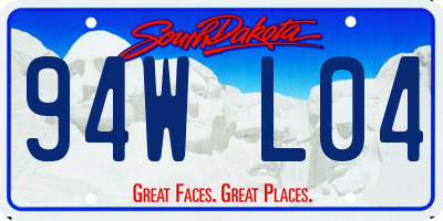 SD license plate 94WL04