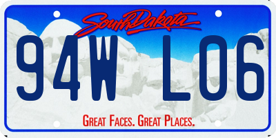 SD license plate 94WL06