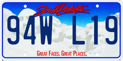 SD license plate 94WL19
