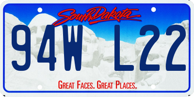 SD license plate 94WL22