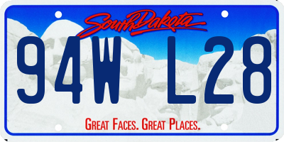 SD license plate 94WL28