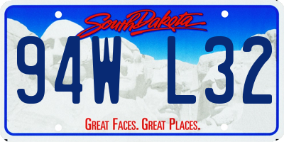 SD license plate 94WL32