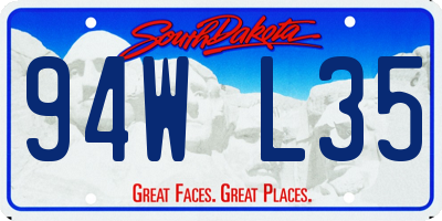 SD license plate 94WL35