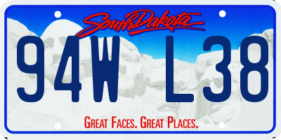 SD license plate 94WL38