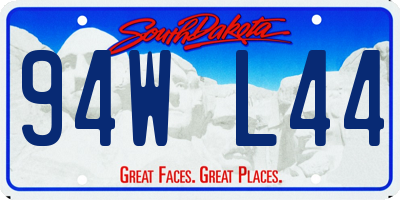 SD license plate 94WL44
