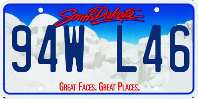 SD license plate 94WL46