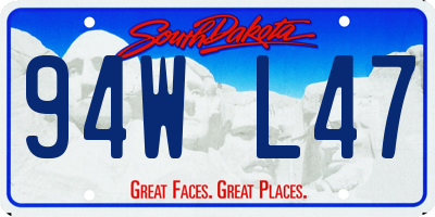 SD license plate 94WL47