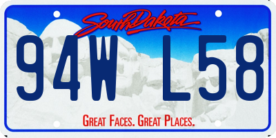 SD license plate 94WL58