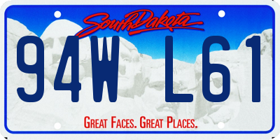 SD license plate 94WL61