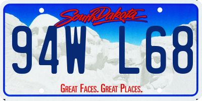 SD license plate 94WL68
