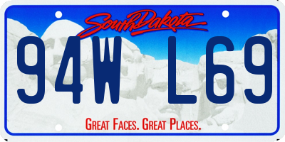 SD license plate 94WL69