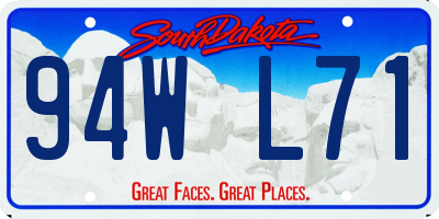 SD license plate 94WL71