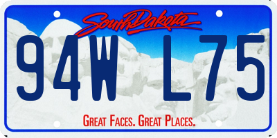 SD license plate 94WL75
