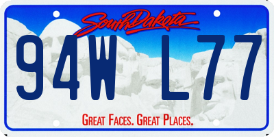 SD license plate 94WL77