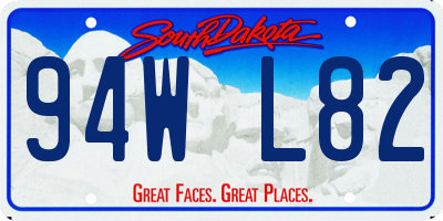 SD license plate 94WL82