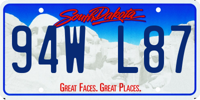 SD license plate 94WL87
