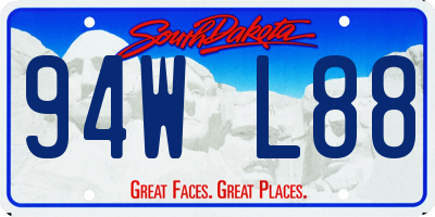 SD license plate 94WL88