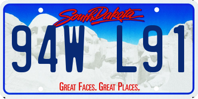 SD license plate 94WL91