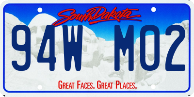 SD license plate 94WM02