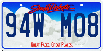 SD license plate 94WM08