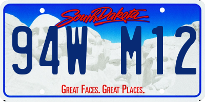 SD license plate 94WM12