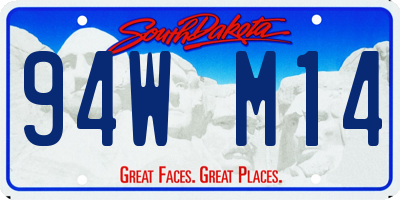 SD license plate 94WM14