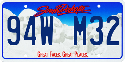 SD license plate 94WM32